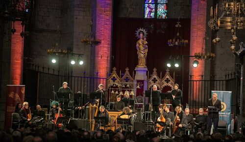Concert de Jordi Savall que va obrir a Manresa l'edició de 2022 del Festival Espurnes Barroques