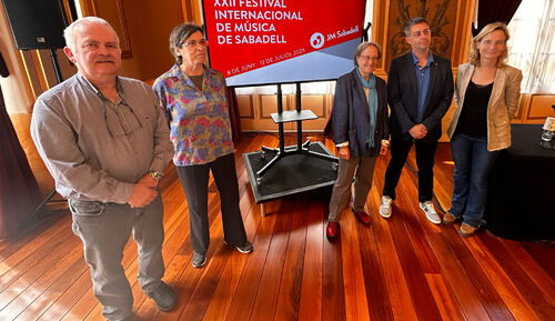 Acte de presentació del Festival Internacional de Música de Sabadell 2023 que organitza Joventuts Musicals de Sabadell