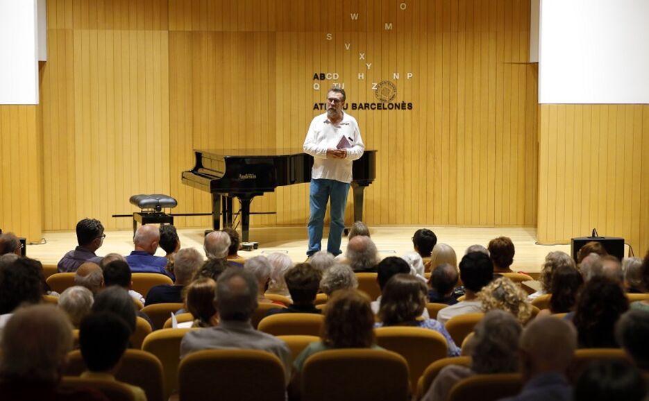 Miquel Badal, president de Joventuts Musicals de Barcelona, el juny de 2022 en el concert del Memotial Mompou-Bravo